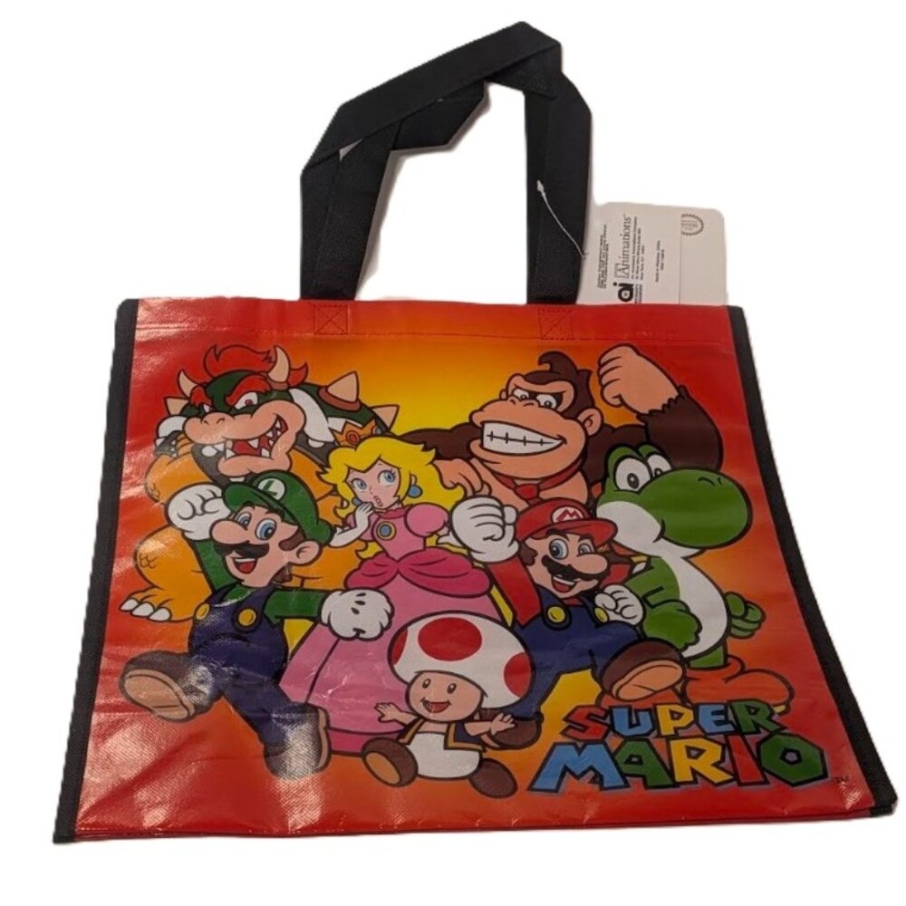 Super Mario Character Tote Bag 13x14 Reusable Shopping Bag